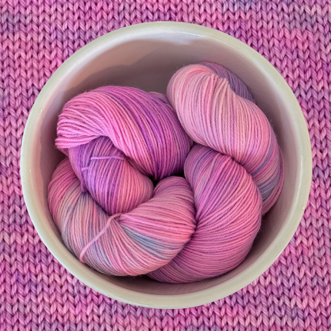 Raspberry Sorbet - A variegated hand dyed yarn