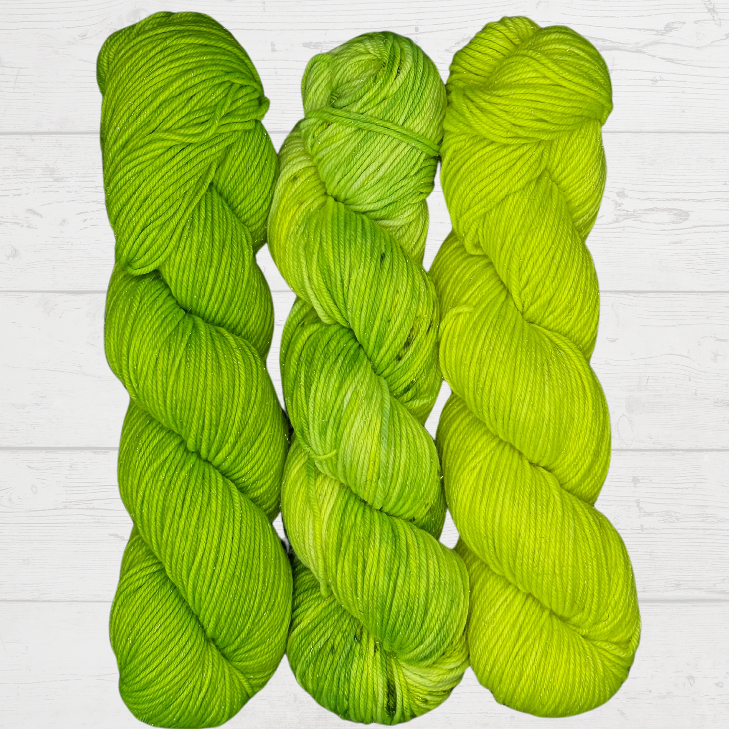 3 Skein Yarn Bundle - Green Frog