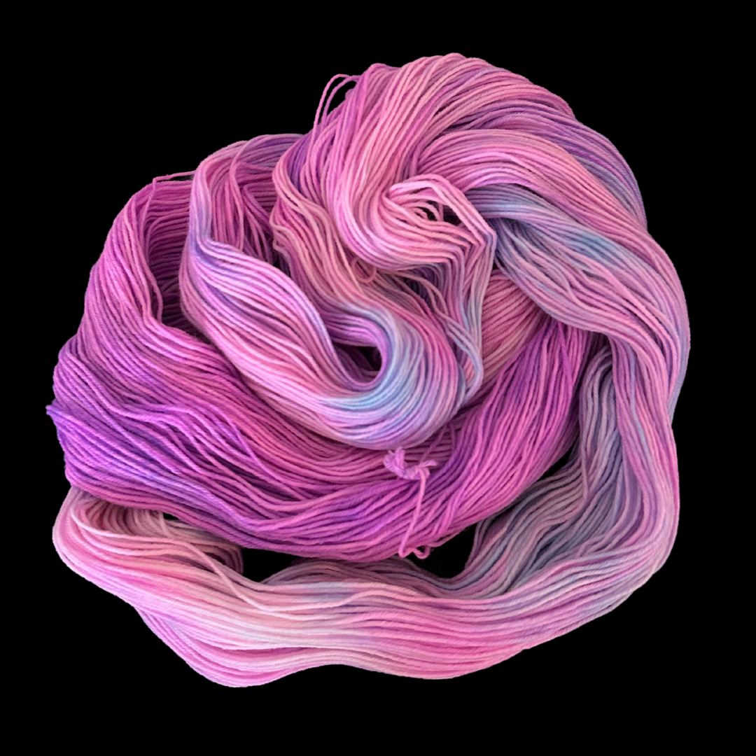 Raspberry Sorbet - A variegated hand dyed yarn
