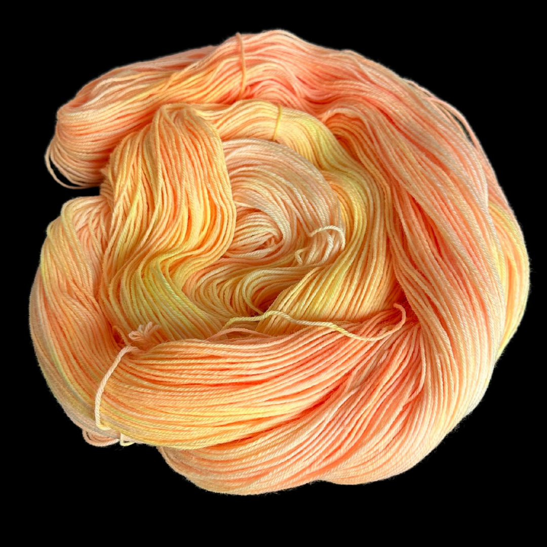 Orange Sherbet - A variegated hand dyed yarn