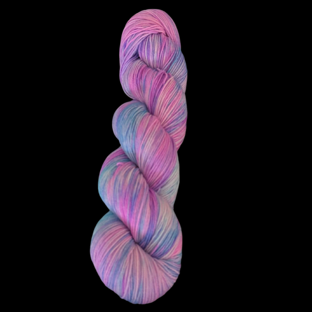 Purple and Blue Variegated Hand Dyed Sock Yarn - One of a Kind
