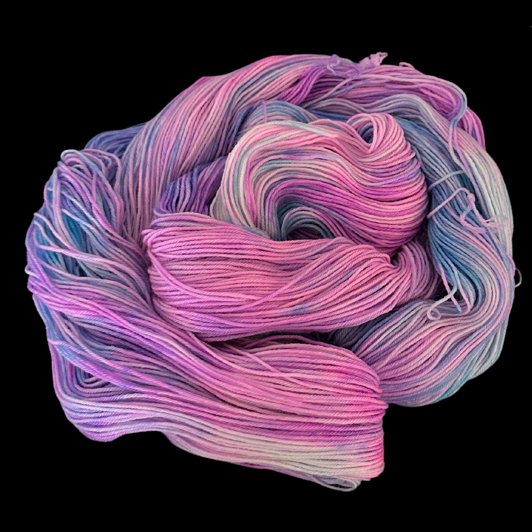 Purple and Blue Variegated Hand Dyed Sock Yarn - One of a Kind