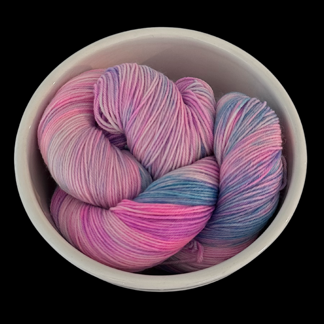 Purple and Blue Variegated Hand Dyed Sock Yarn - One of a Kind