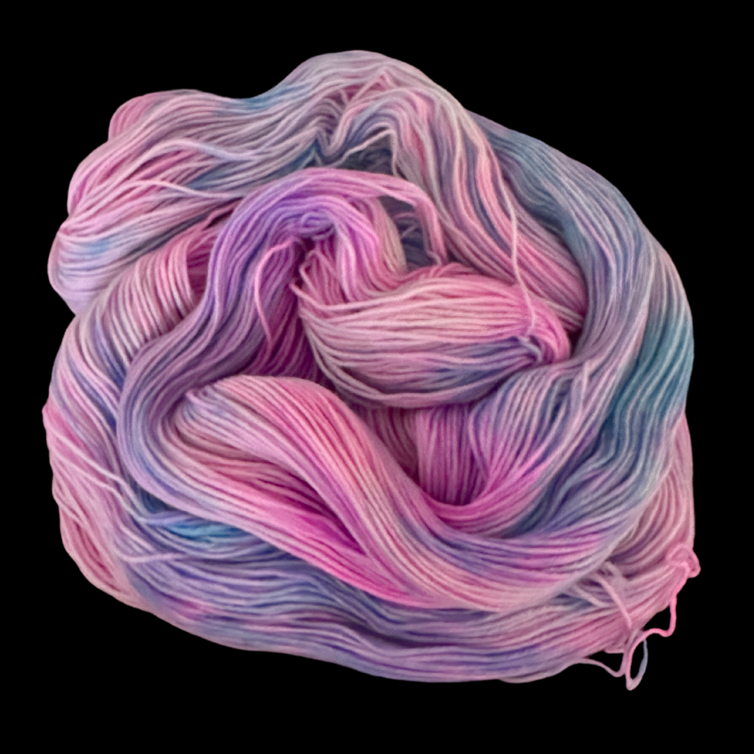Purple and Blue Variegated Hand Dyed Sock Yarn - One of a Kind