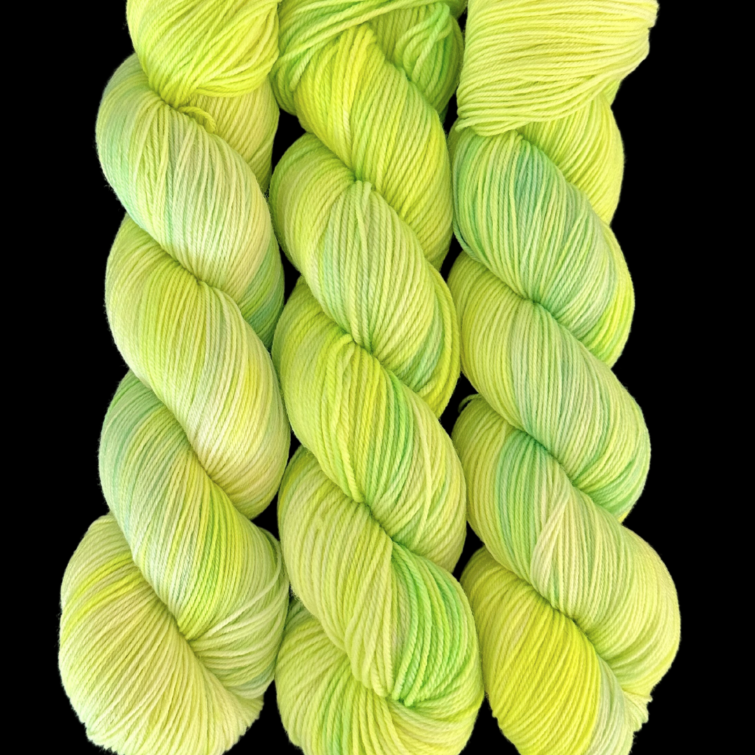 Lime Sherbet - A variegated hand dyed yarn