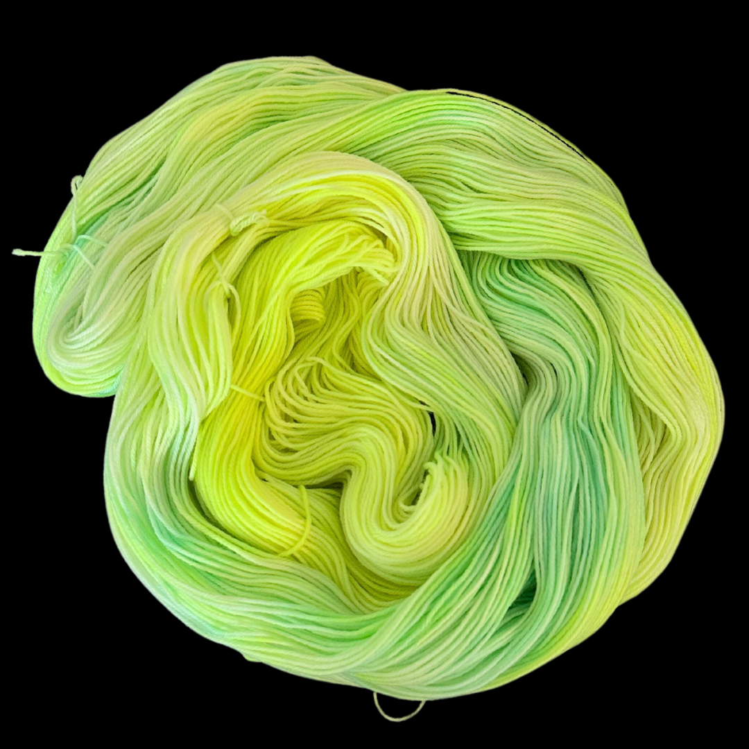 Lime Sherbet - A variegated hand dyed yarn
