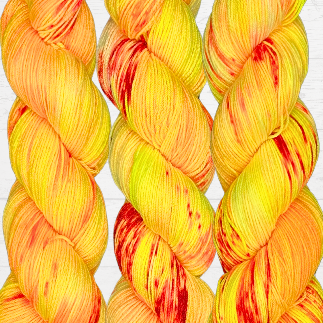 Yellow Duck - A variegated hand dyed yarn