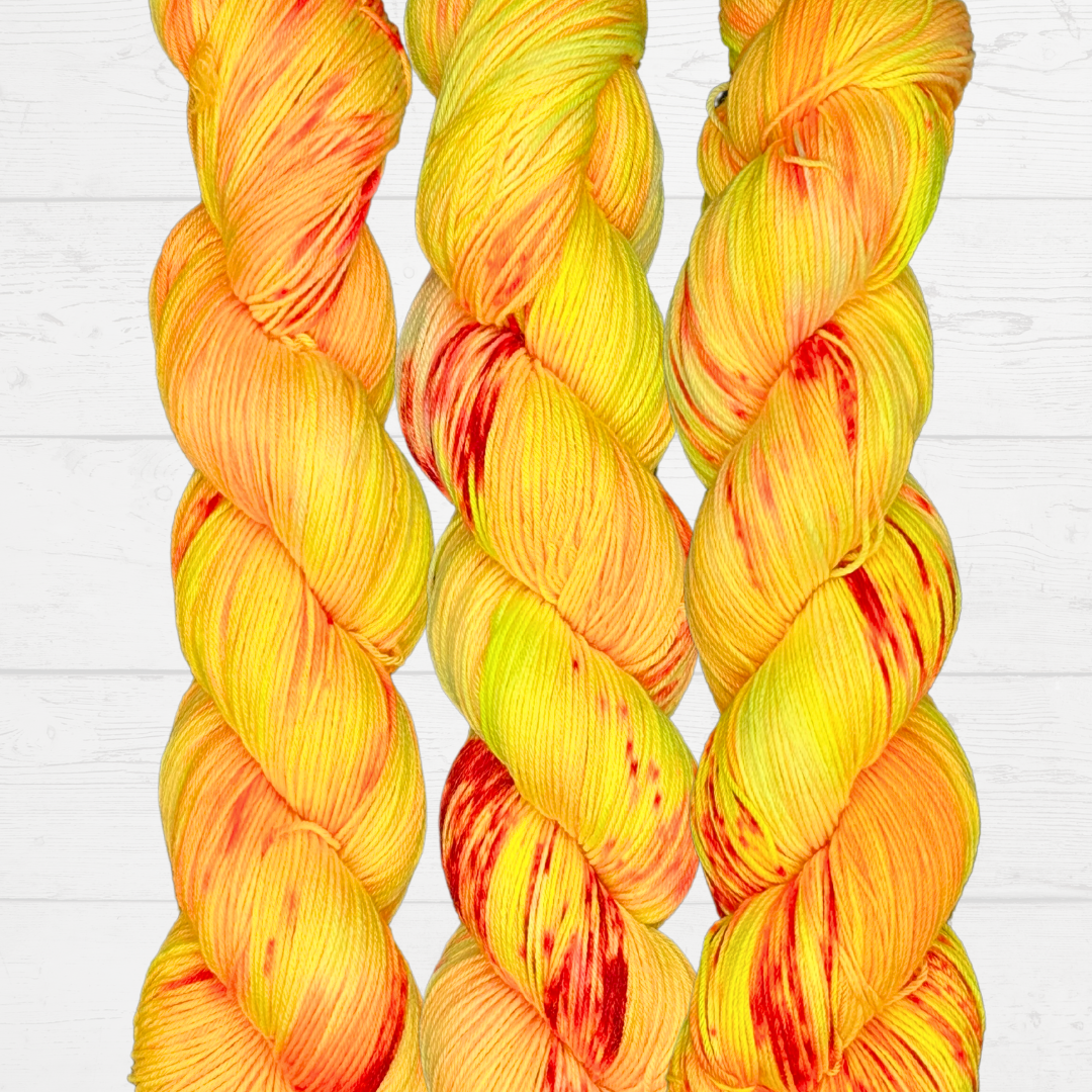Yellow Duck - A variegated hand dyed yarn