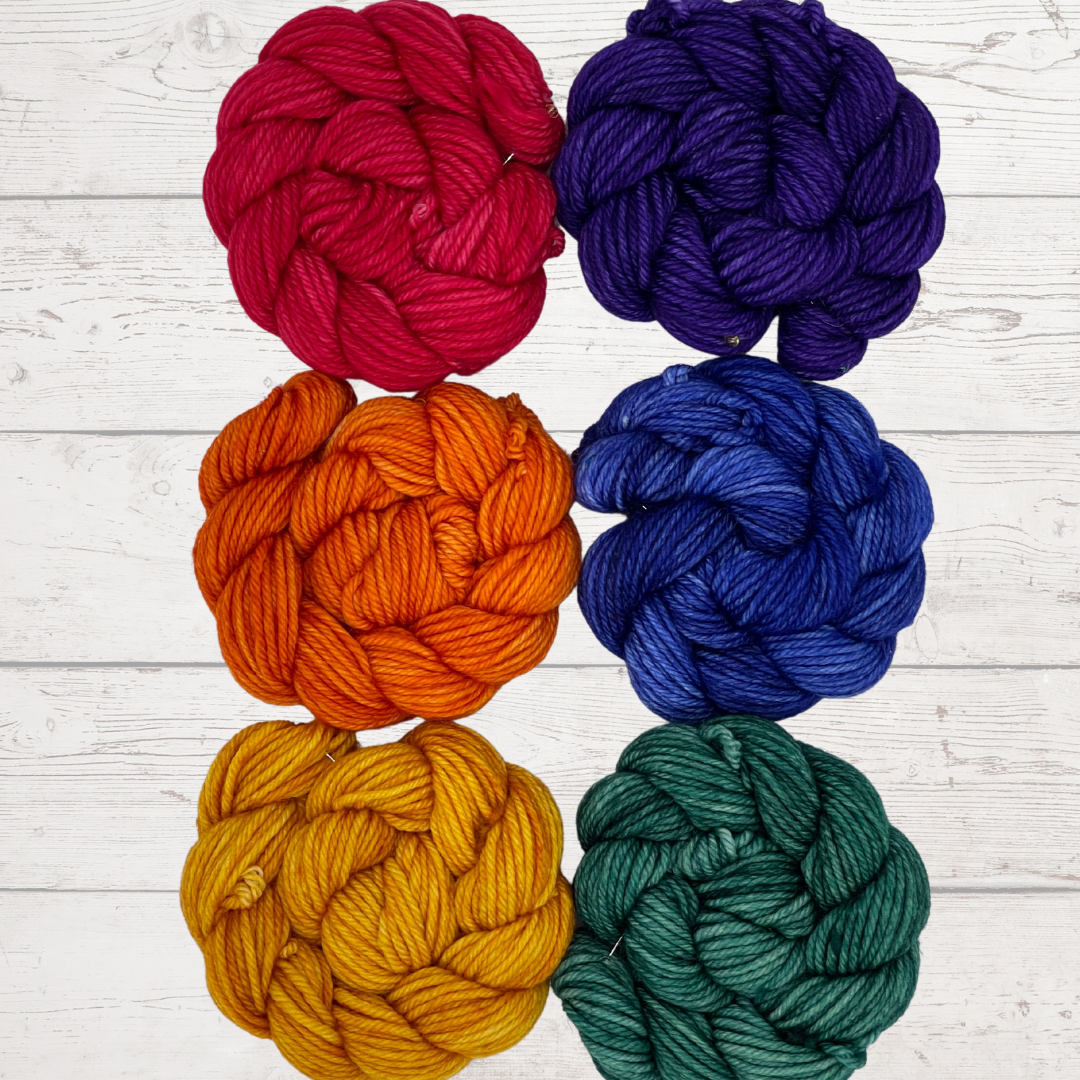 autumnal rainbow mini skein set