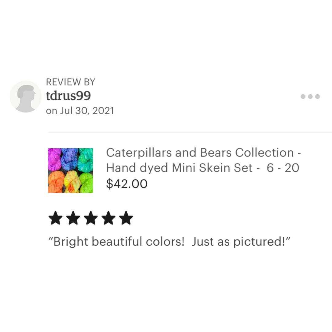 Caterpillars & Bears - A mini skein set of hand dyed yarn