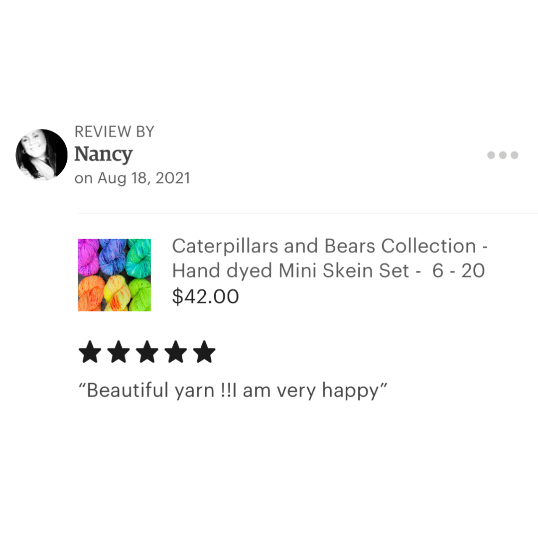 Caterpillars & Bears - A mini skein set of hand dyed yarn