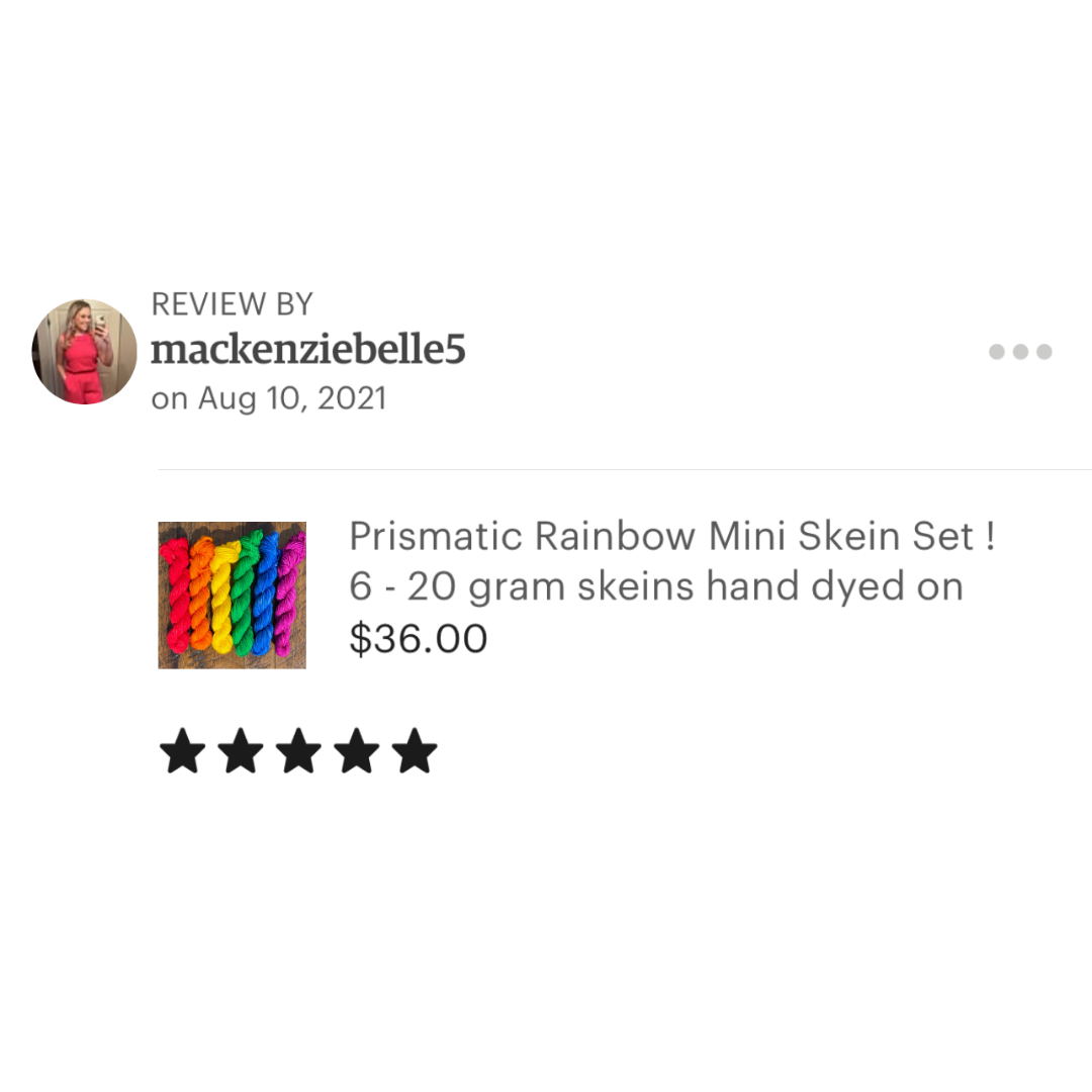 Etsy review prismatic rainbow