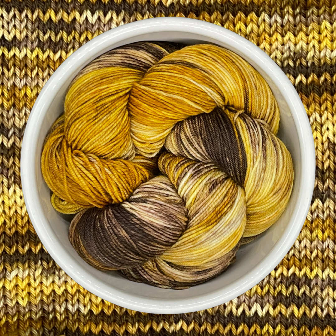 You Are My Sunshine - Hand dyed variegated yarn -pastel yellow with ra