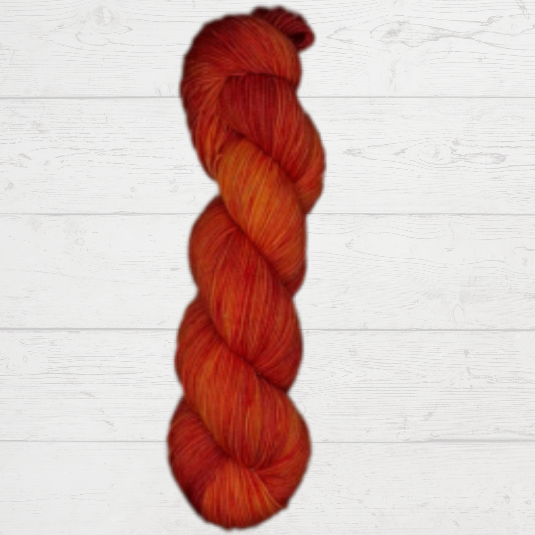 Spicy Variegated Hand Dyed Sparkle Sock Yarn - One of a Kind