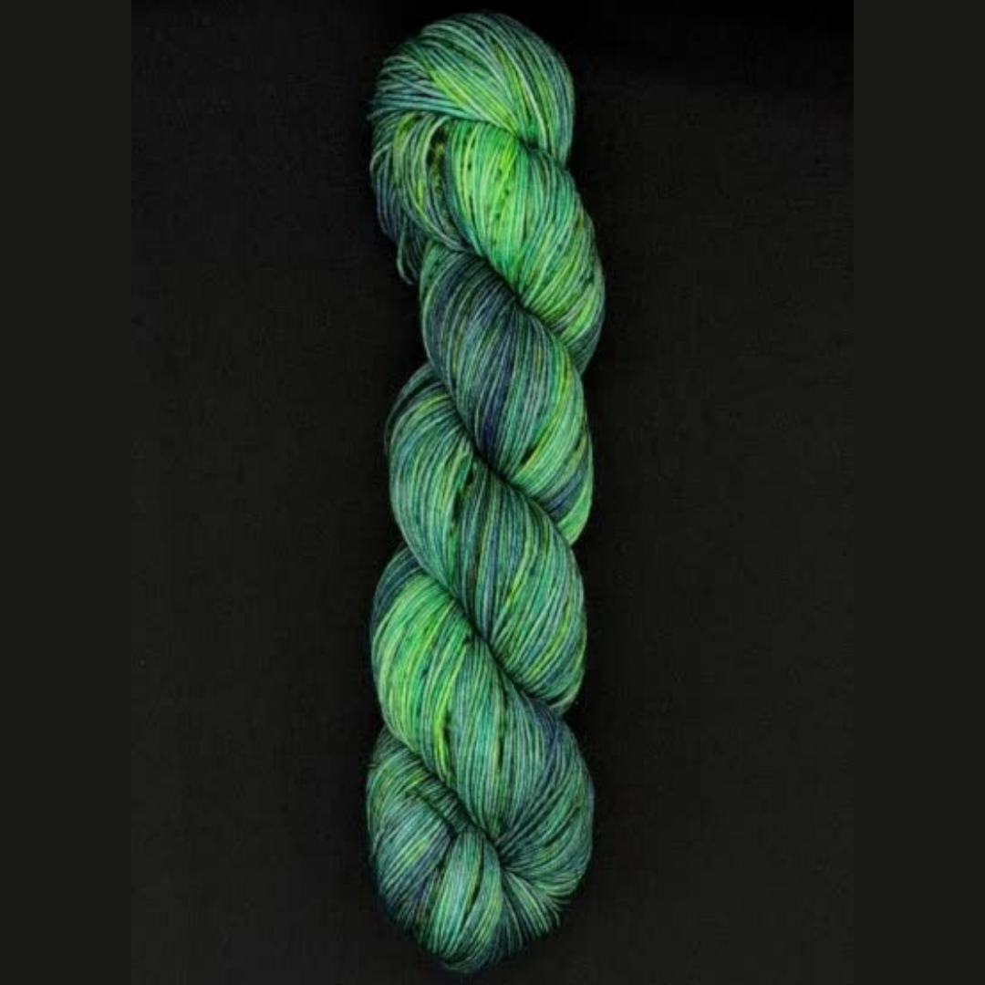 Peacock Variegated Hand Dyed Sock Yarn - One of a Kind