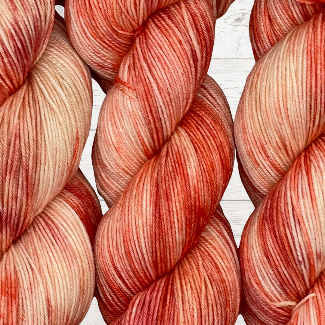 Variegated hand dyed yarn Gladiolus