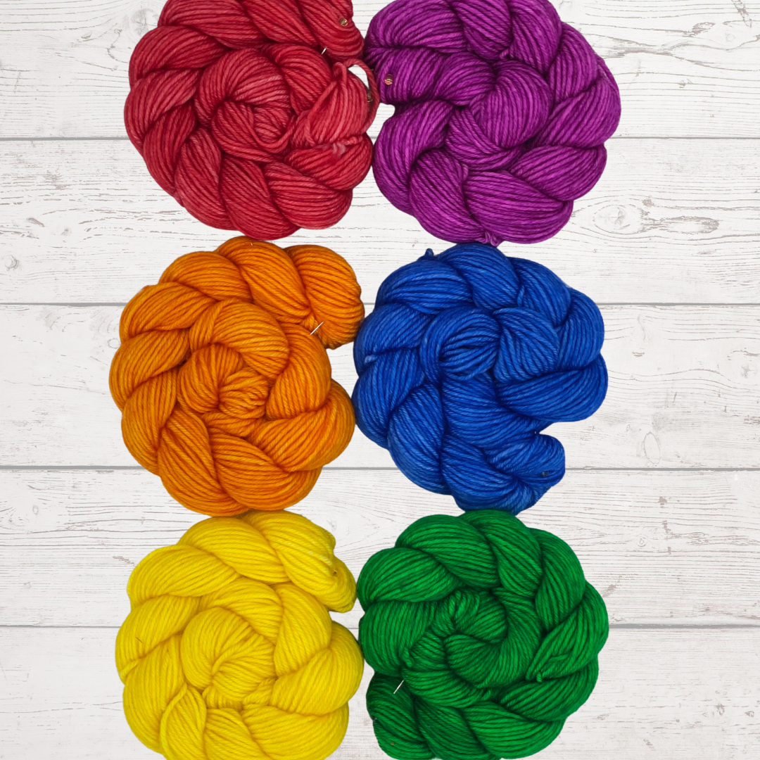 Prismatic rainbow mini skein set