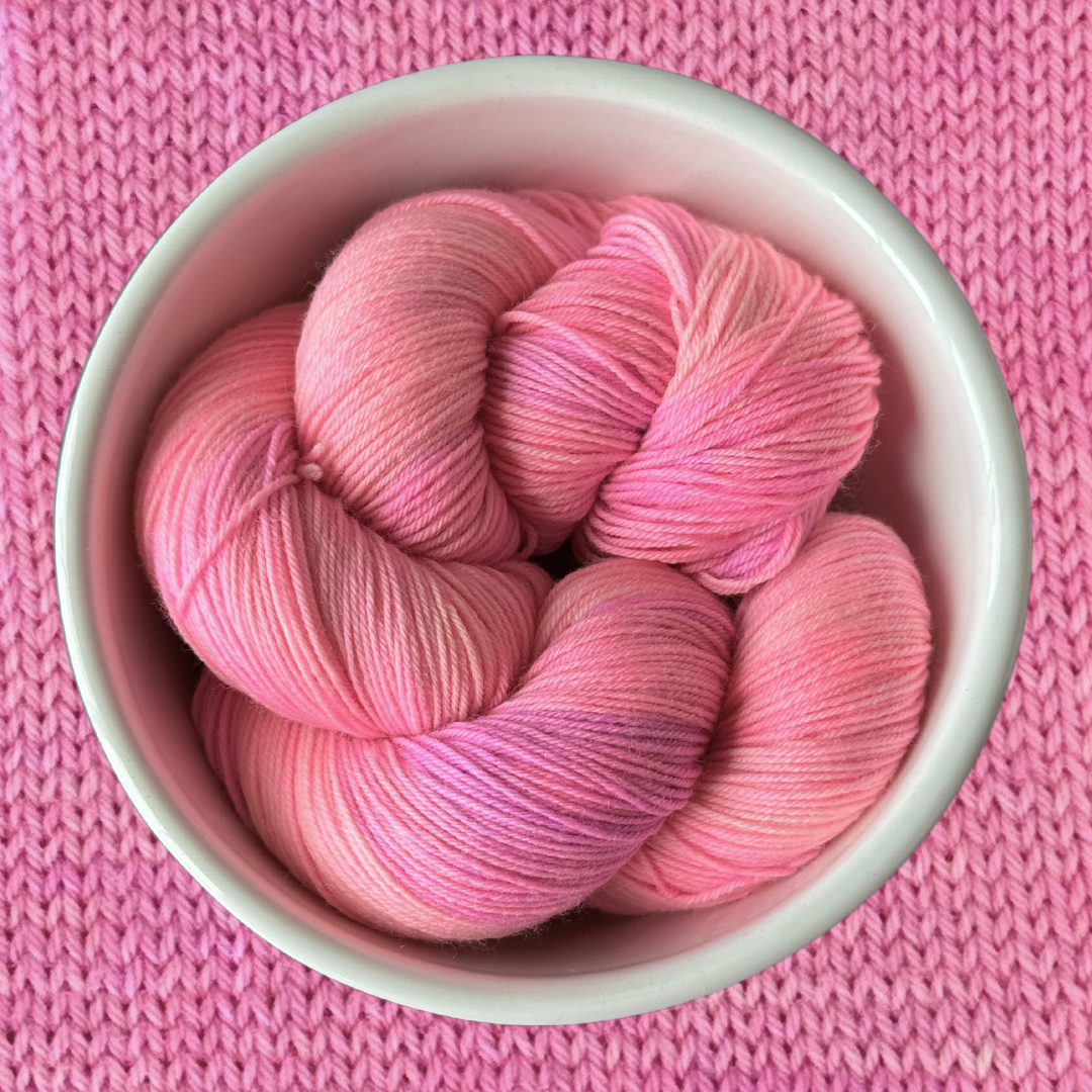 Strawberry Sorbet - A variegated hand dyed yarn