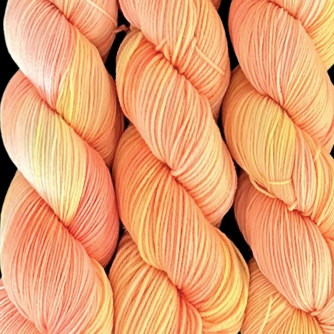 Orange Sherbet - A variegated hand dyed yarn
