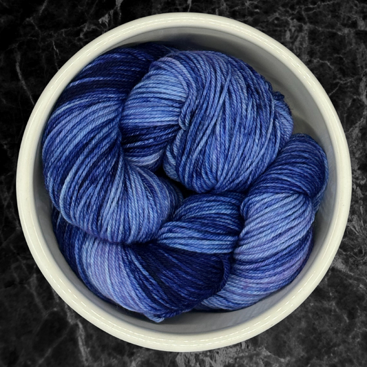 Blues and Purples - DK hand dyed yarn - One of a kind