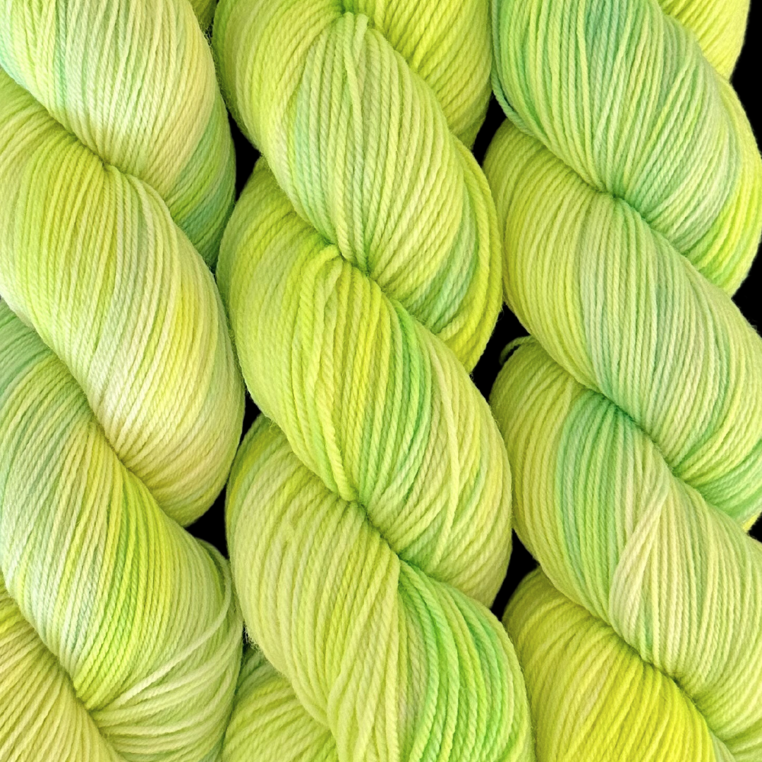 Lime Sherbet - A variegated hand dyed yarn