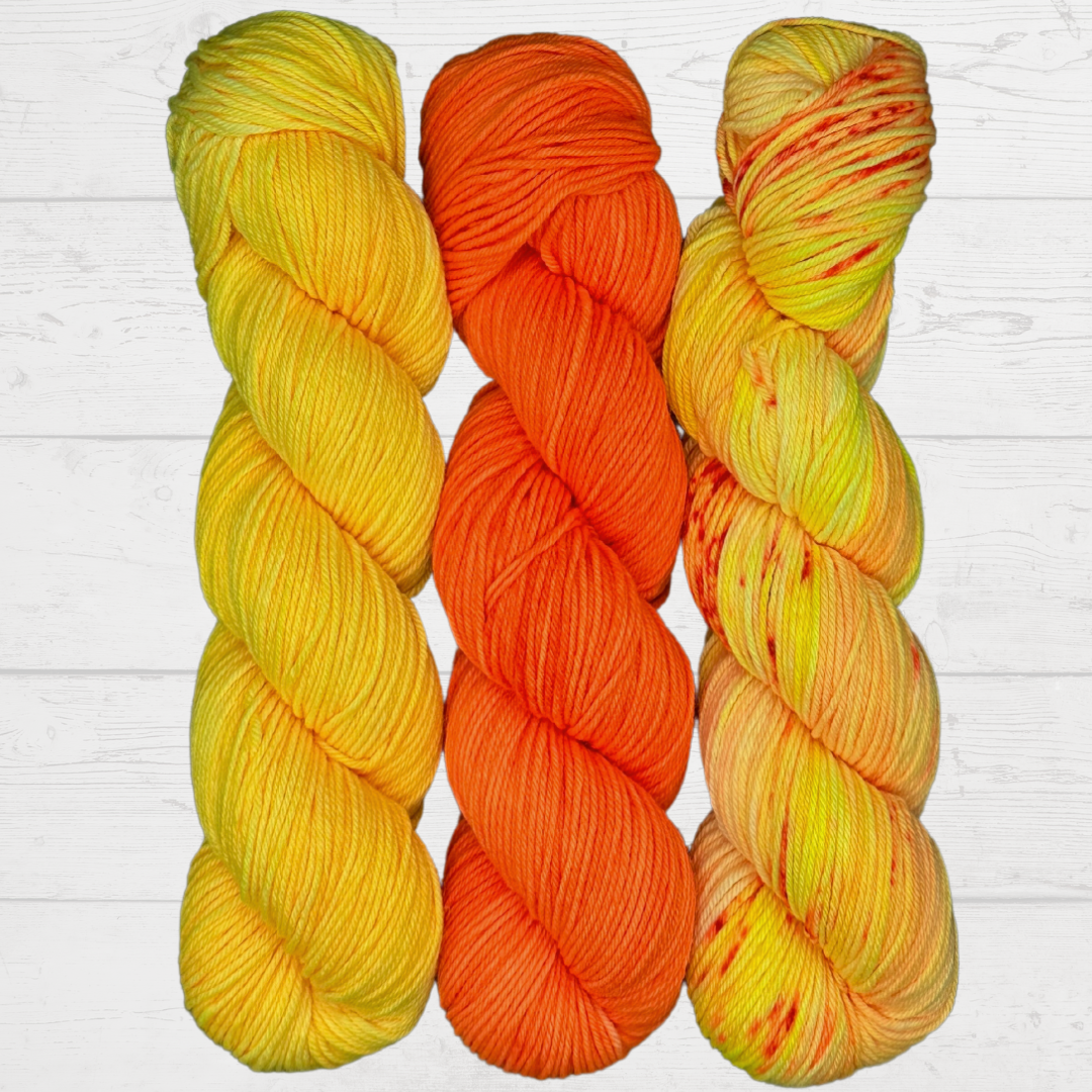 3 Skein Yarn Bundle - Yellow Duck