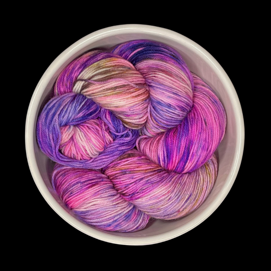 Purples Variegated Hand Dyed Sock Yarn - One of a Kind