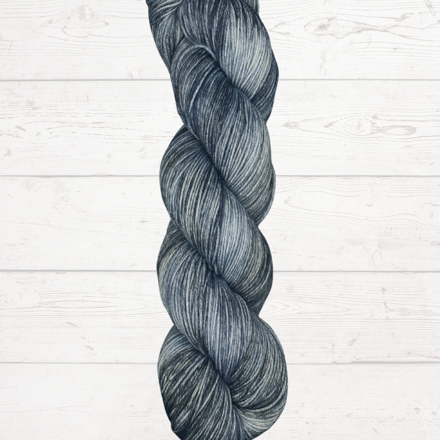 Blue and Grey Hand Dyed Yarn - One of a Kind