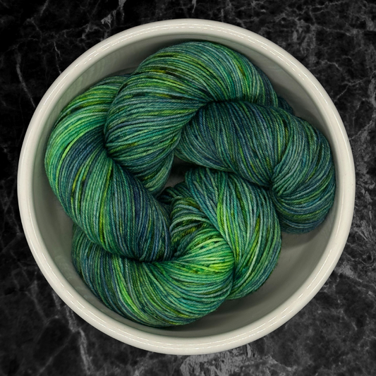 Peacock Variegated Hand Dyed Sock Yarn - One of a Kind