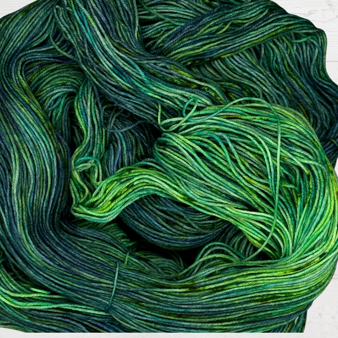 Peacock Variegated Hand Dyed Sock Yarn - One of a Kind