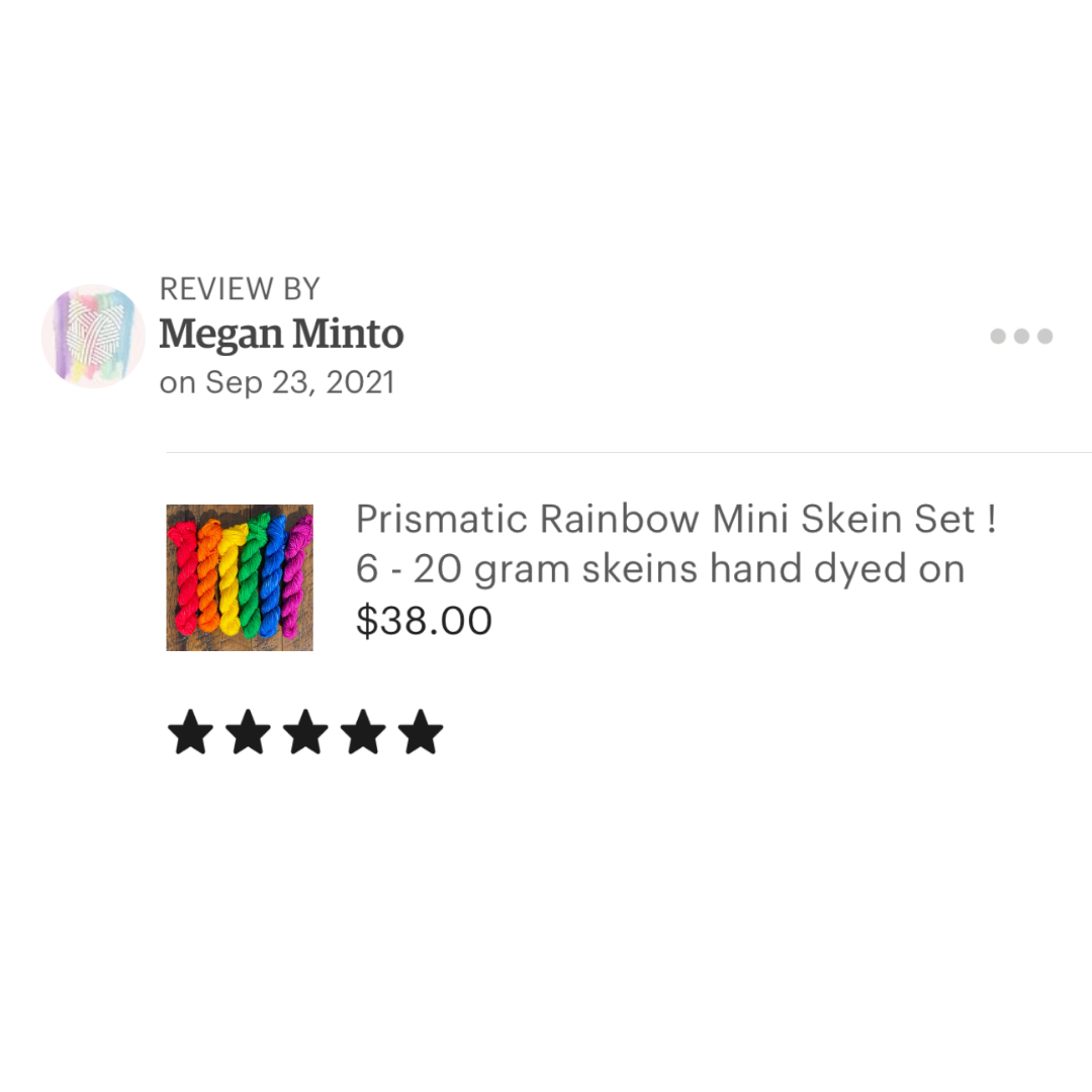 Etsy review prismatic rainbow