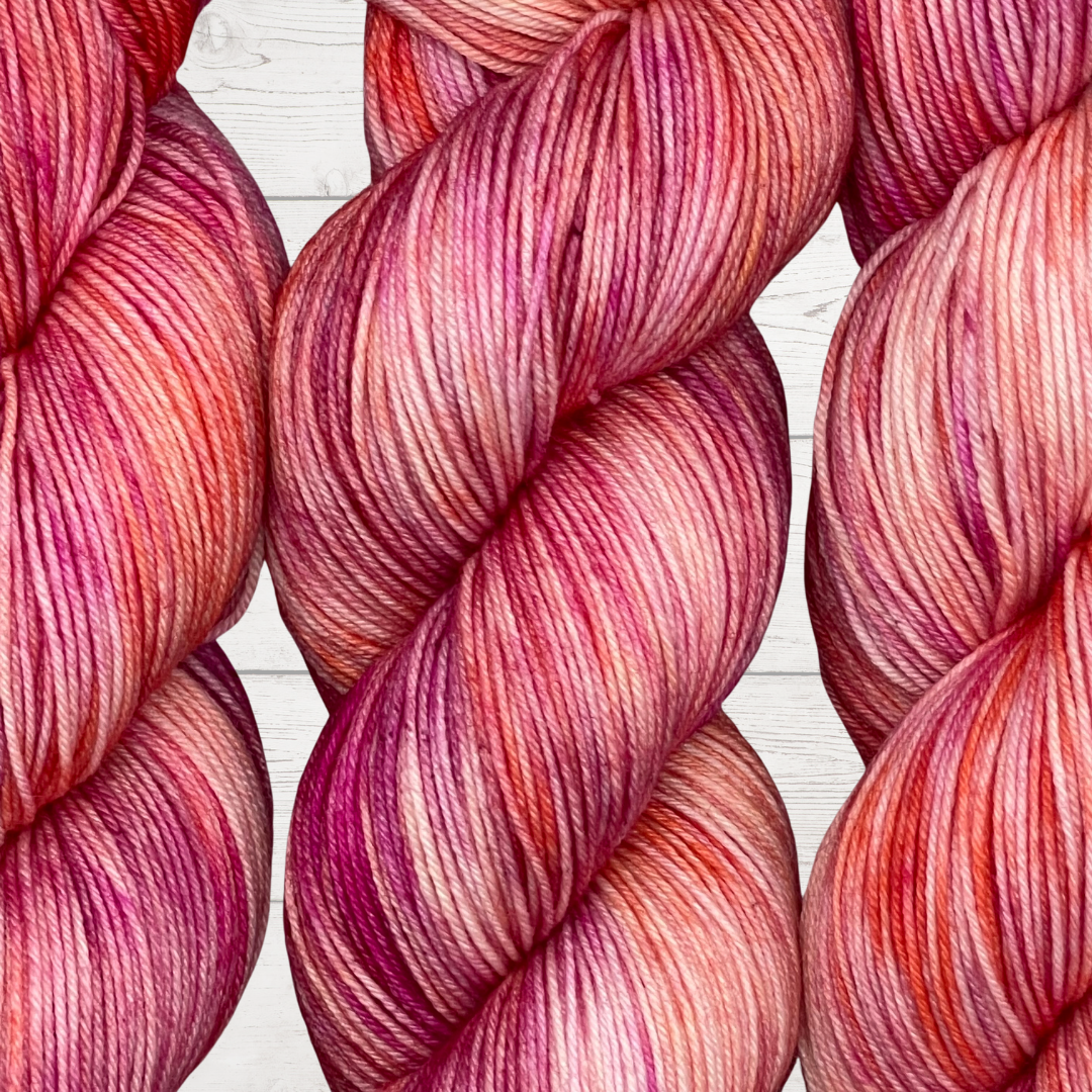 ranunculus colorway hand dyed yarn